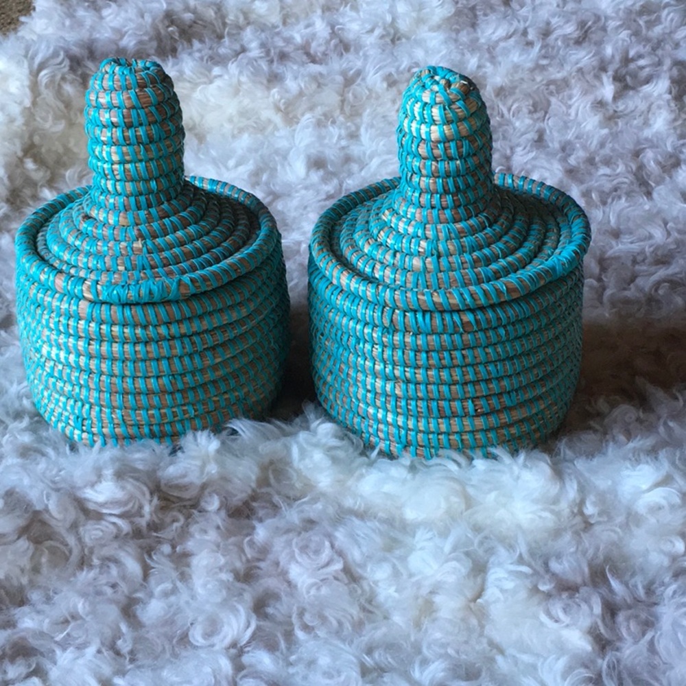 Pair of Mini African Baskets